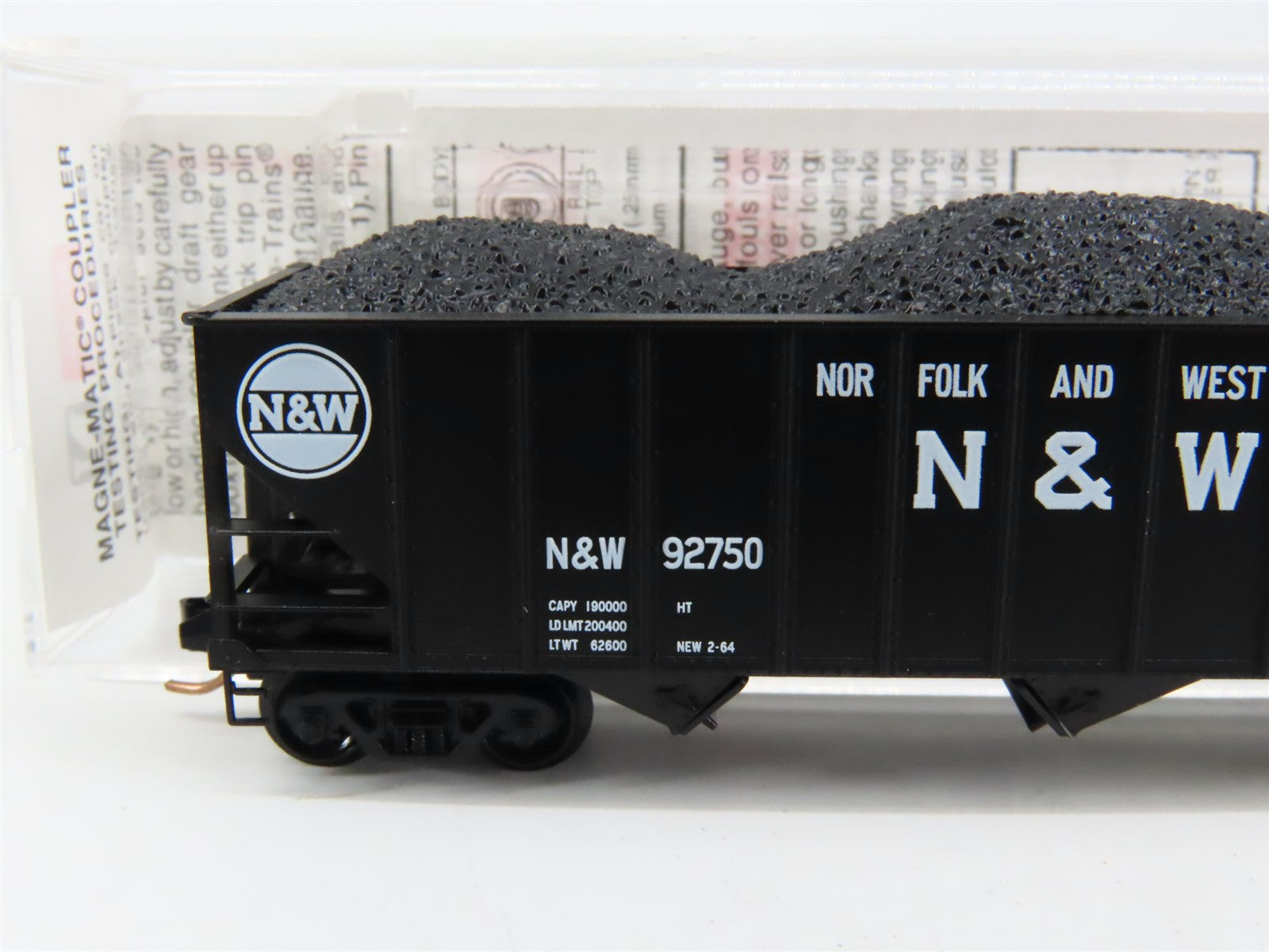 N Scale Micro-Trains MTL 108010 N&W Norfolk & Western 3-Bay Open Hopper RTR