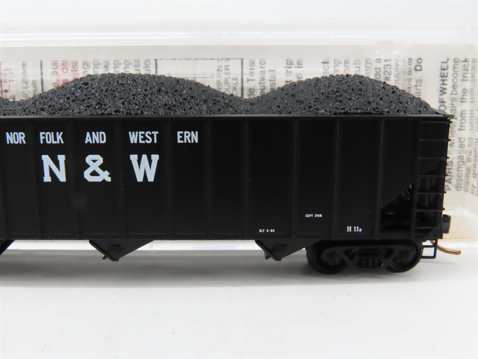 N Scale Micro-Trains MTL 108010 N&W Norfolk & Western 3-Bay Open Hopper RTR