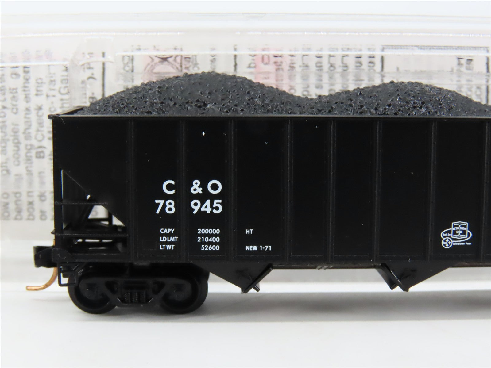 N Scale Micro-Trains MTL 108020 C&O Chesapeake & Ohio 3-Bay Open Hopper RTR