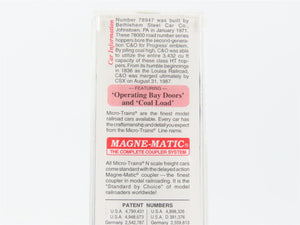 N Scale Micro-Trains MTL 108020 C&O Chesapeake & Ohio 3-Bay Open Hopper RTR