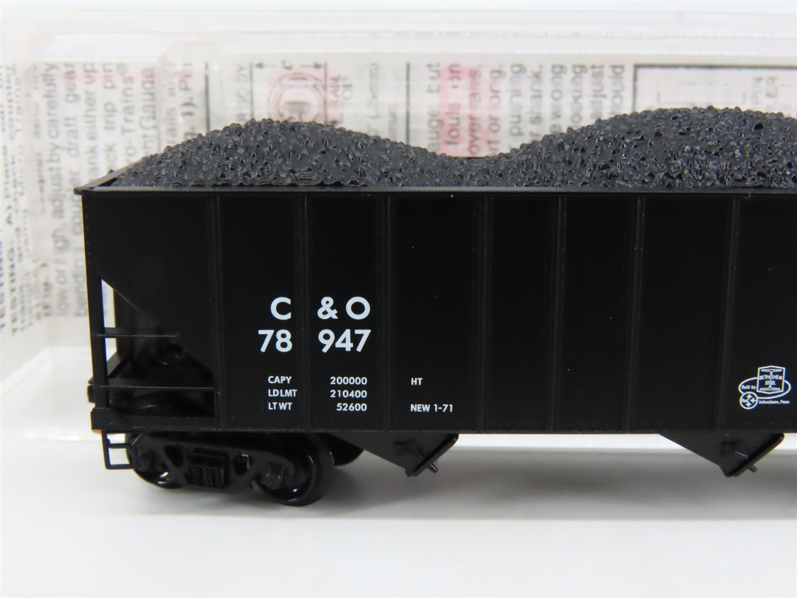 N Scale Micro-Trains MTL 108020 C&O Chesapeake & Ohio 3-Bay Open Hopper RTR