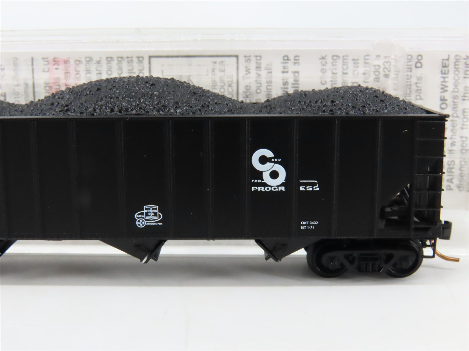 N Scale Micro-Trains MTL 108020 C&O Chesapeake & Ohio 3-Bay Open Hopper RTR