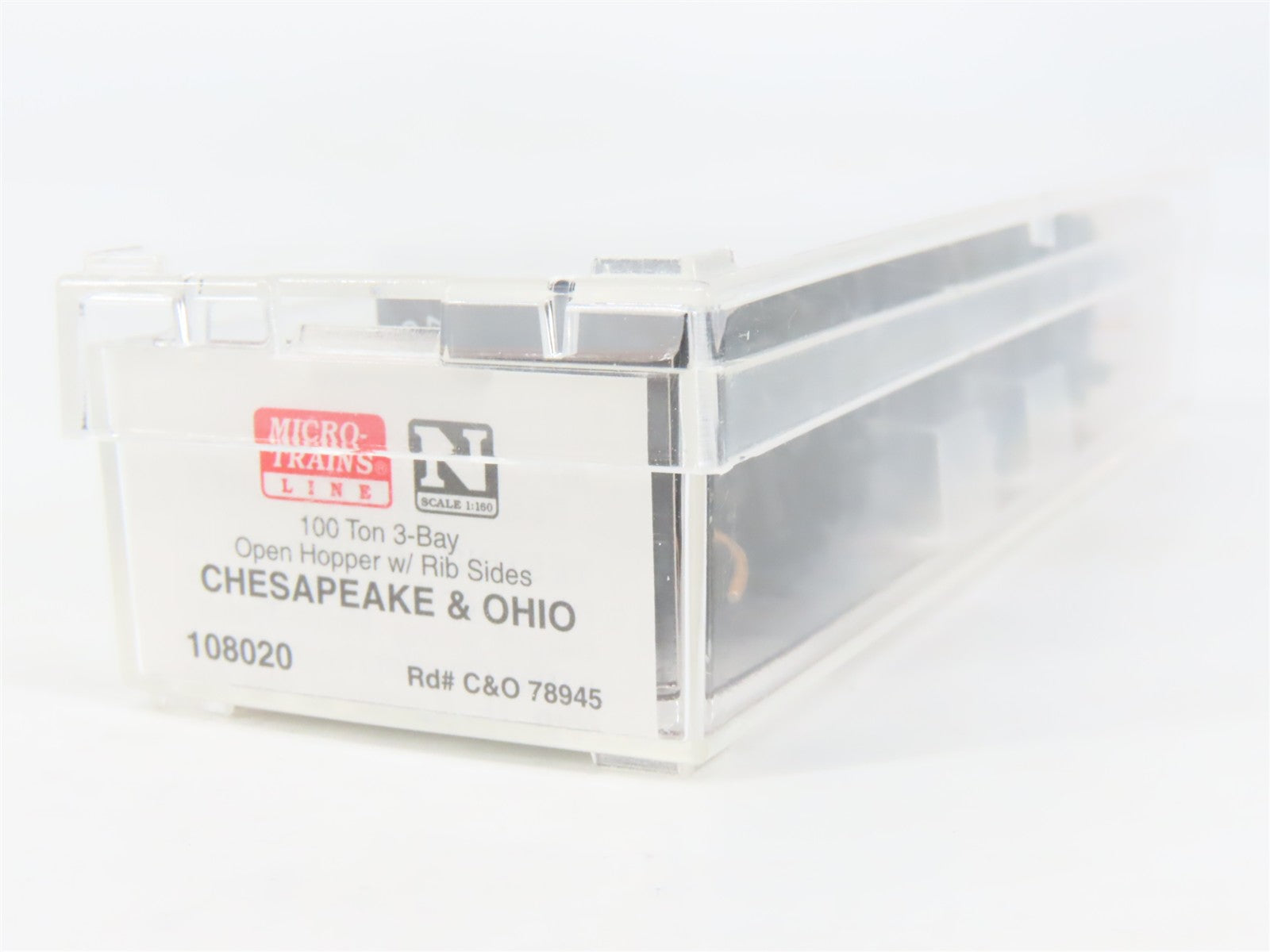 N Scale Micro-Trains MTL 108020 C&O Chesapeake & Ohio 3-Bay Open Hopper RTR