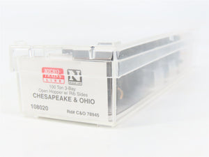 N Scale Micro-Trains MTL 108020 C&O Chesapeake & Ohio 3-Bay Open Hopper RTR