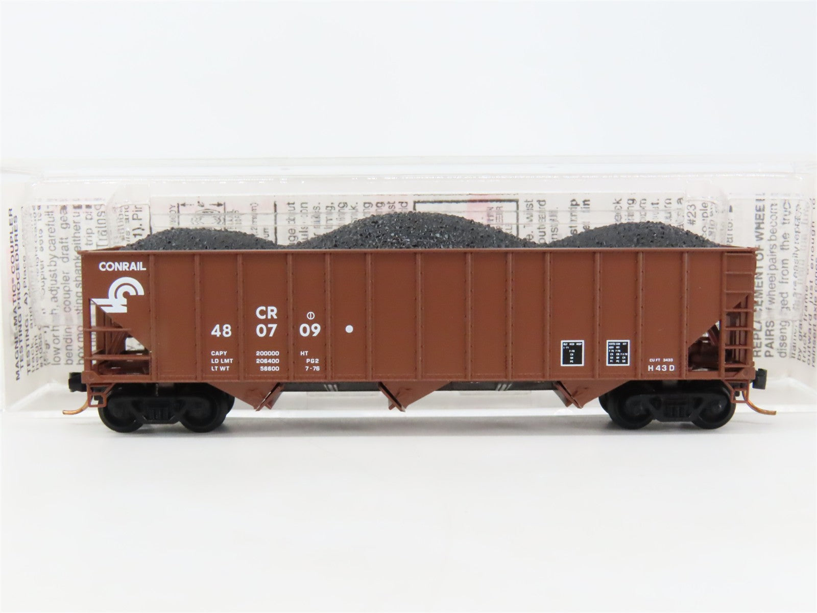 N Scale Micro-Trains MTL 108030 CR Conrail 3-Bay Open Hopper 480709 RTR