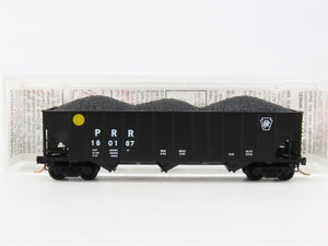 N Scale Micro-Trains MTL PRR Pennsylvania 3-Bay Hopper #1801787 w/ Coal Load