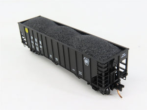 N Scale Micro-Trains MTL PRR Pennsylvania 3-Bay Hopper #1801787 w/ Coal Load