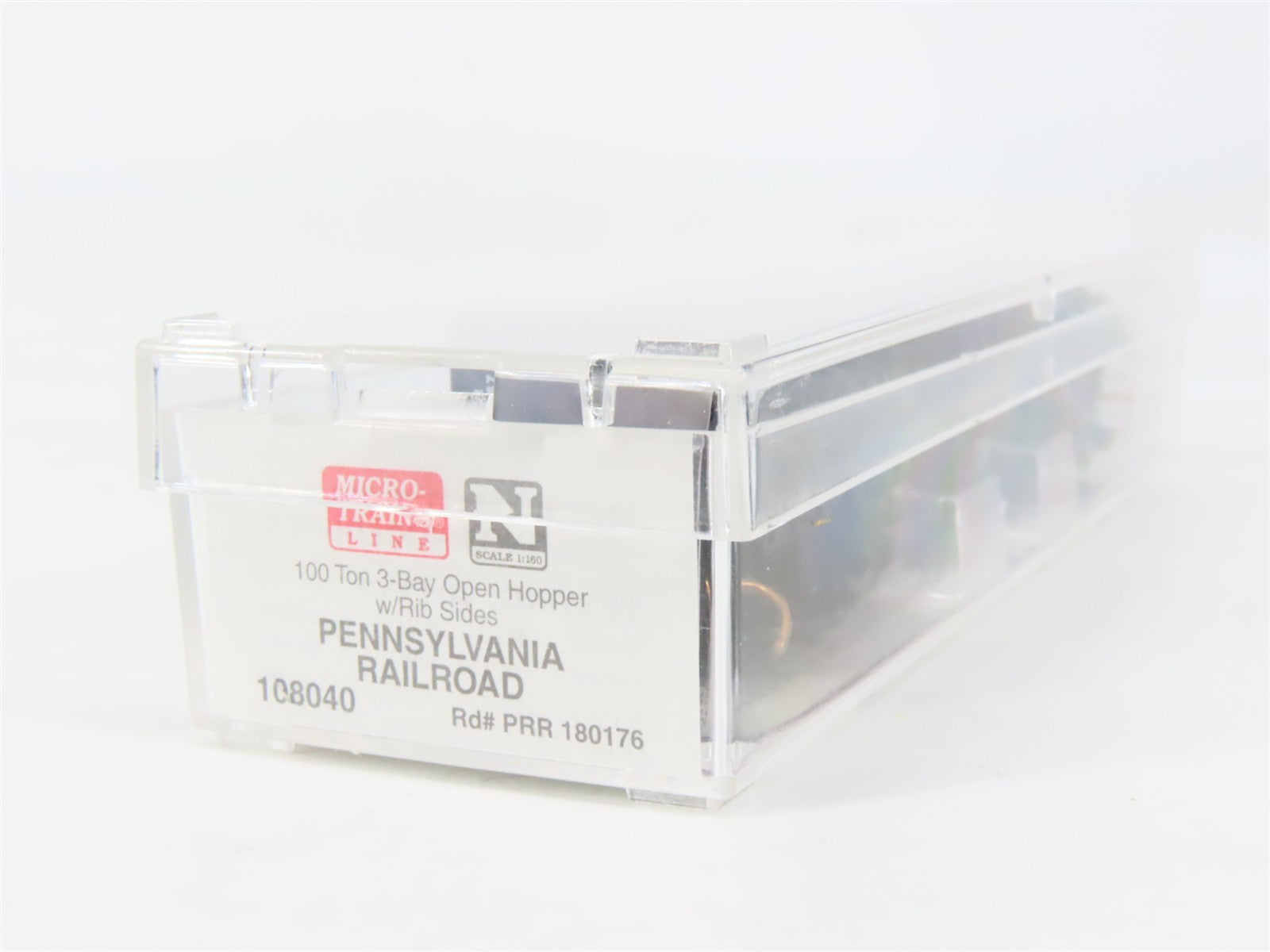 N Scale Micro-Trains MTL PRR Pennsylvania 3-Bay Hopper #1801787 w/ Coal Load