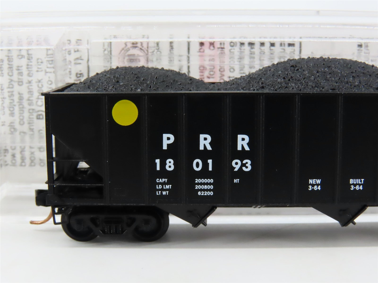 N Scale Micro-Trains MTL 108040 PRR Pennsylvania 3-Bay Hopper #180193 w/ Load
