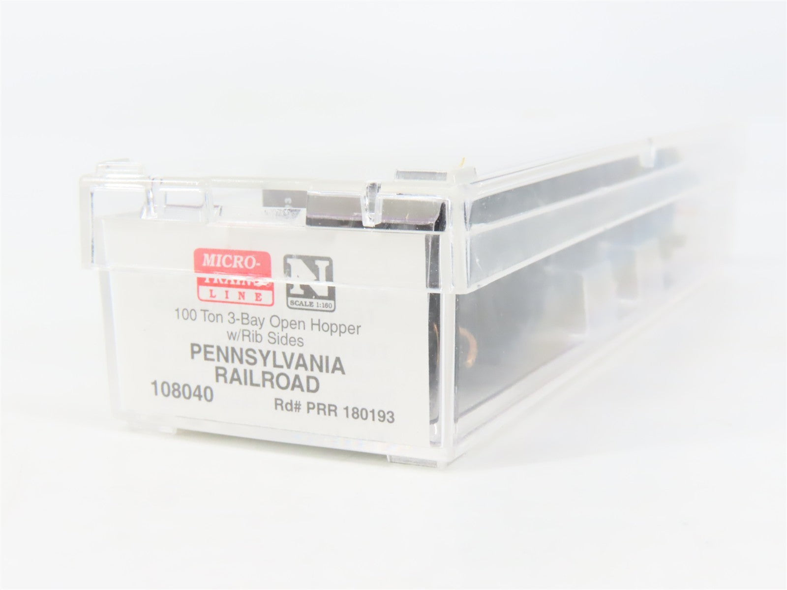 N Scale Micro-Trains MTL 108040 PRR Pennsylvania 3-Bay Hopper #180193 w/ Load