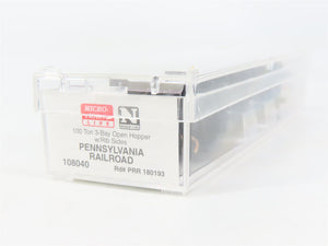N Scale Micro-Trains MTL 108040 PRR Pennsylvania 3-Bay Hopper #180193 w/ Load