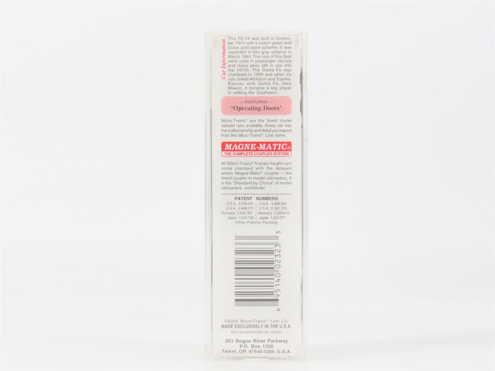 N Scale Micro-Trains MTL 34250 ATSF Santa Fe Ship & Travel 50' Box Car 4336 RTR