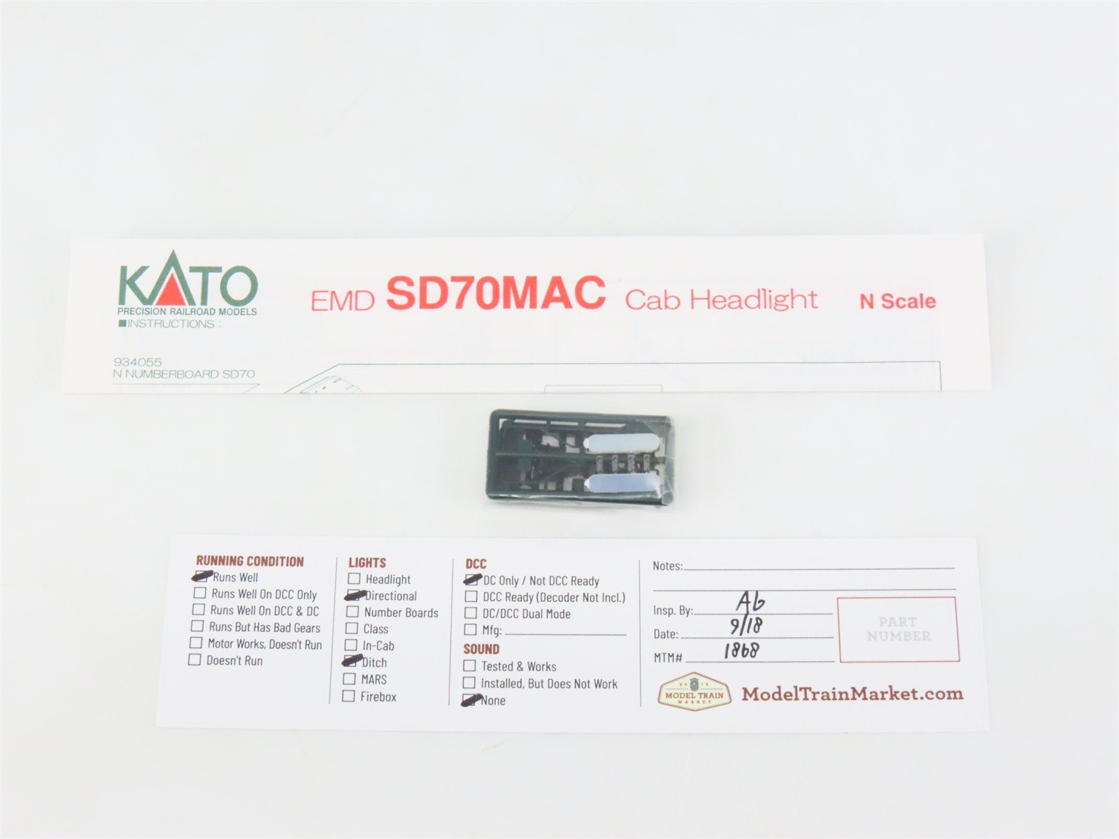 N Scale KATO 176-6304 BNSF Railway EMD SD70MAC Diesel #9853 DC