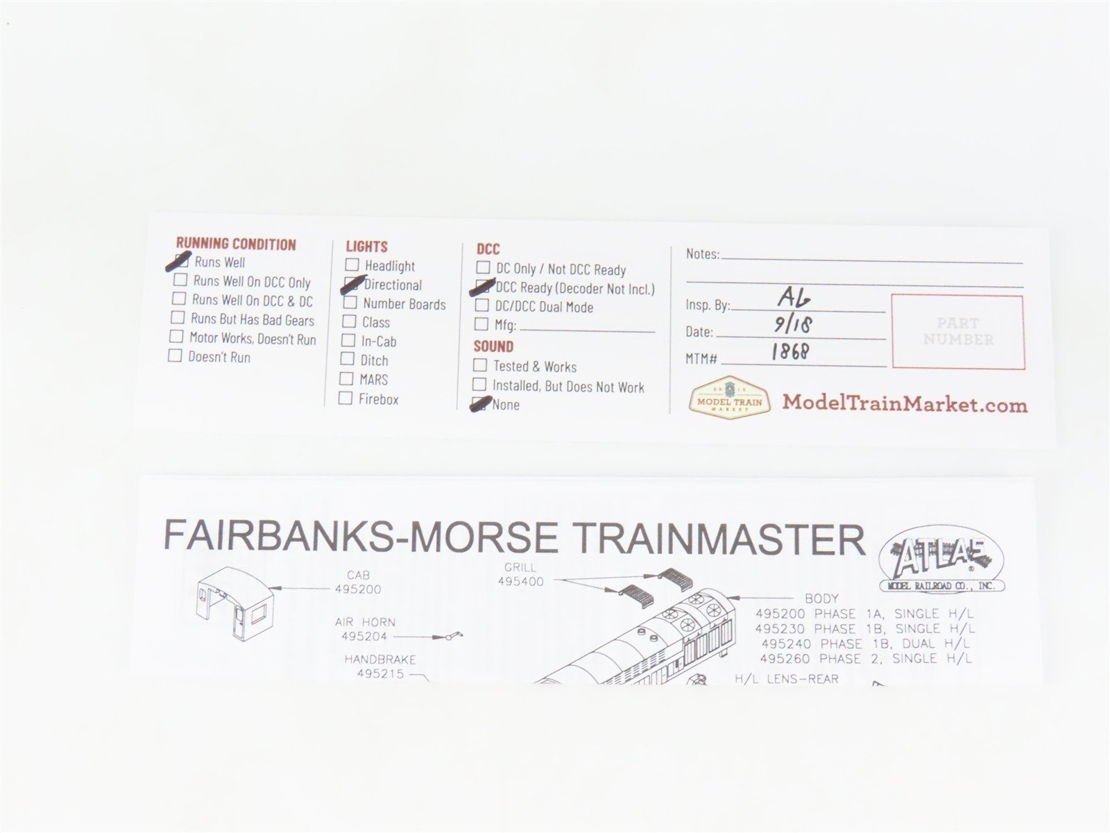 N Scale Atlas 49562 CP Canadian Pacific FM H-24-66 Train Master Diesel DCC Ready