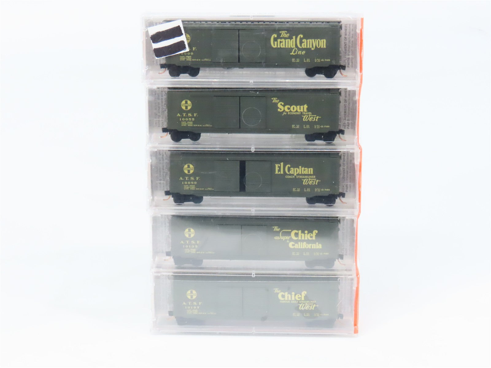 N Scale Micro-Trains MTL 34262 Atchison, Topeka & Santa Fe Box Car 5-Pack RTR