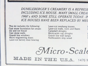 HO 1/87 Micro-Scale Models Kit #220 Dunkleberger's Country Milk Products -Sealed