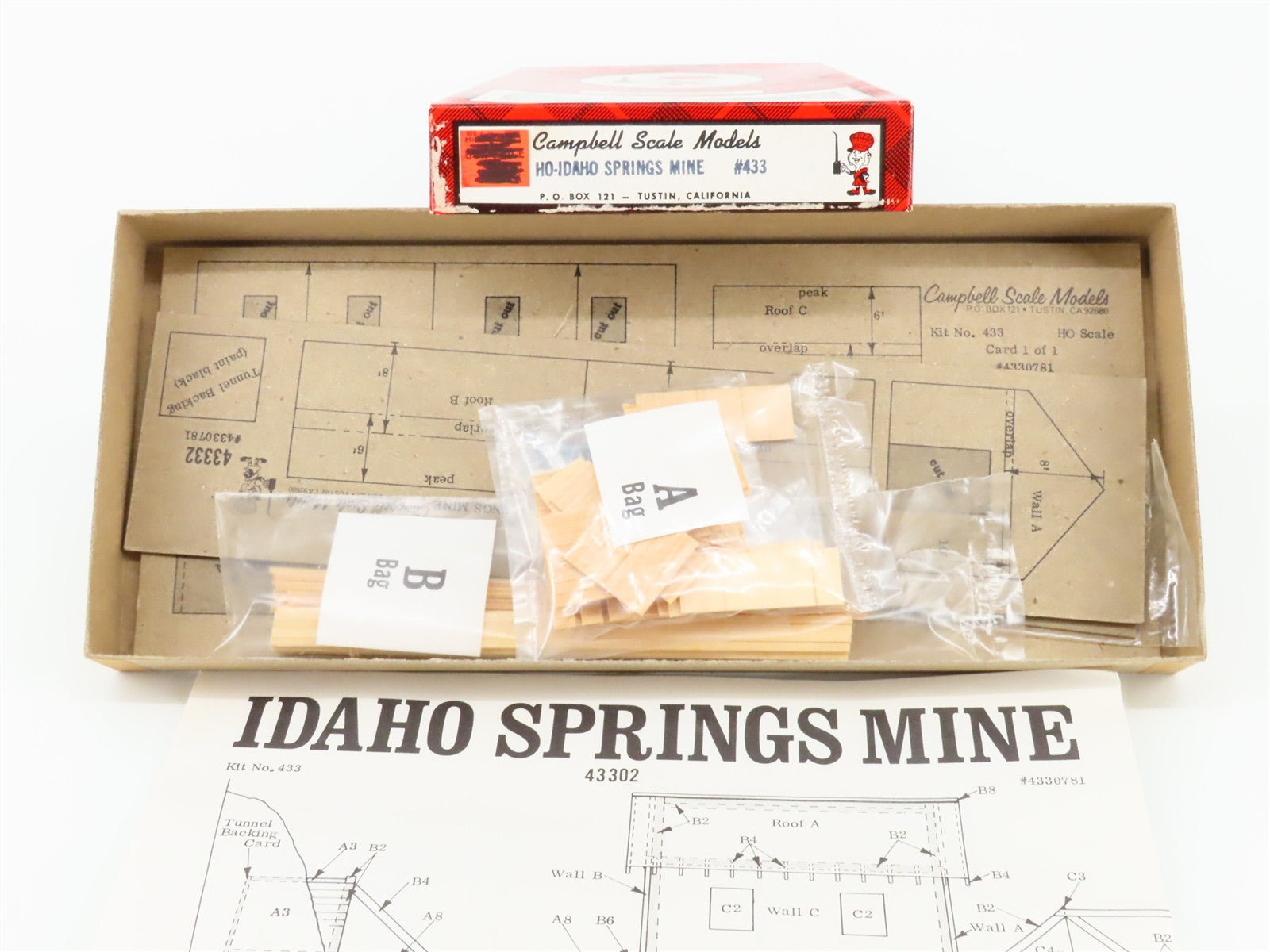 HO 1/87 Scale Campbell Kit #433 Idaho Springs Mine