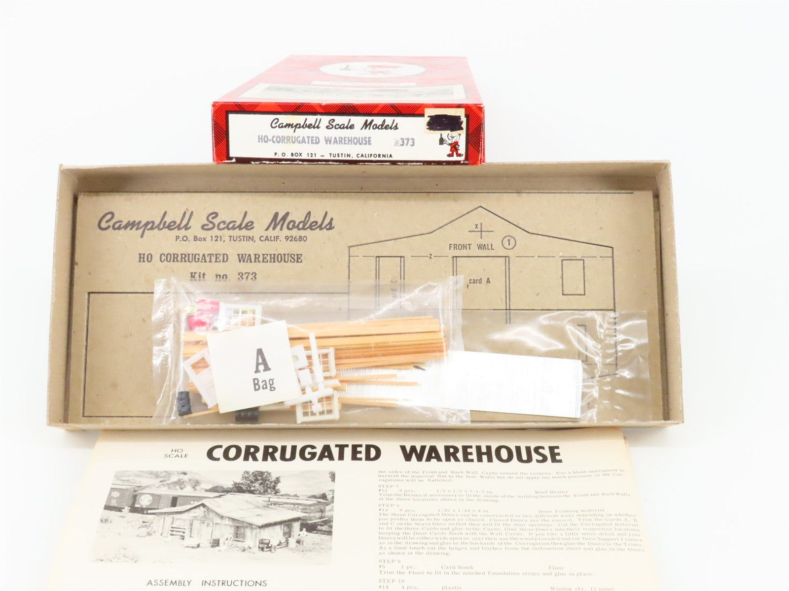 HO 1/87 Scale Campbell Kit #373 Corrugated Warehouse