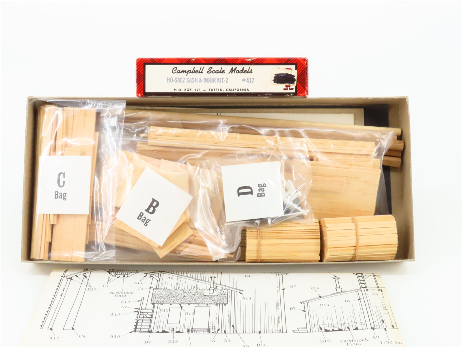 HO 1/87 Scale Campbell Kit #417 Saez Sash & Door