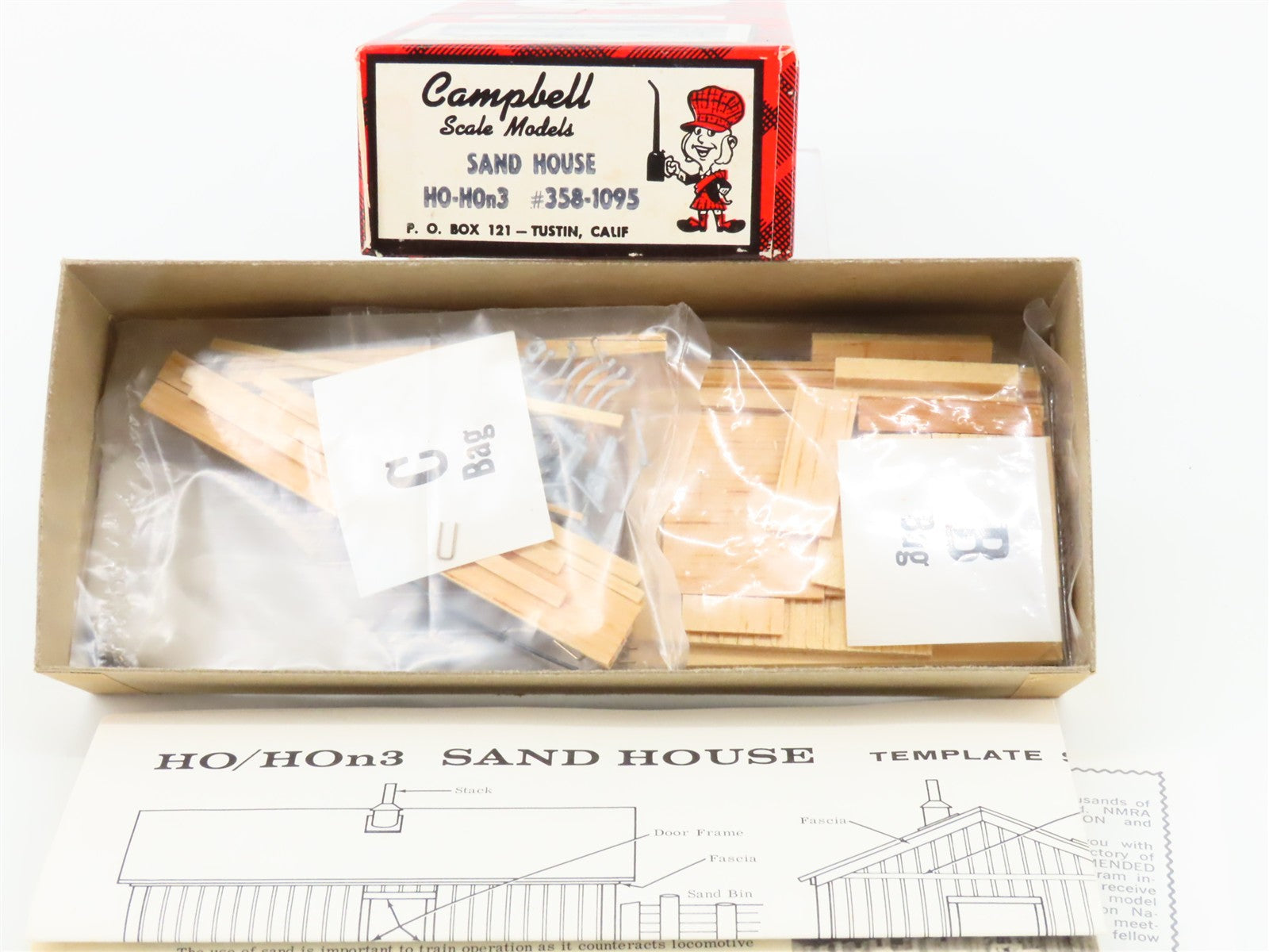 HO/HOn3 1/87 Scale Campbell Kit #358-1095 Sand House