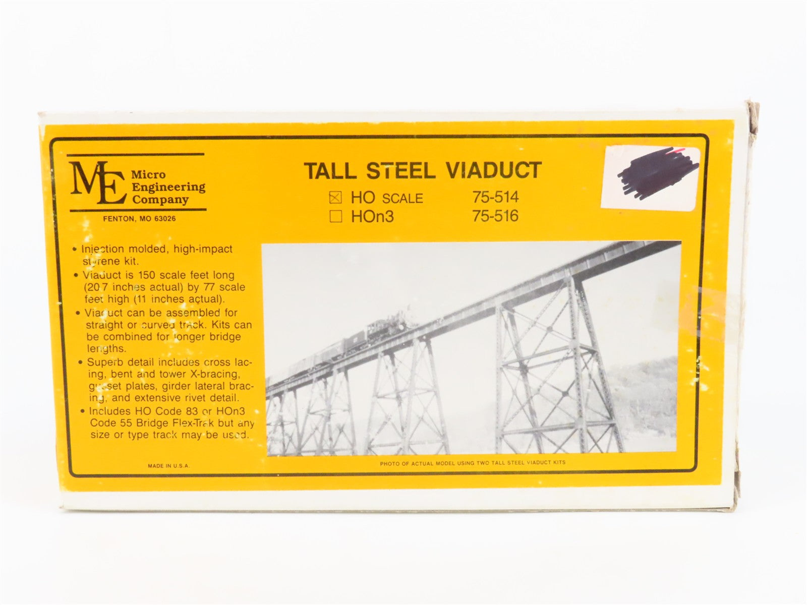 HO 1/87 Scale Micro Engineering Kit #75-514 Tall Steel Viaduct