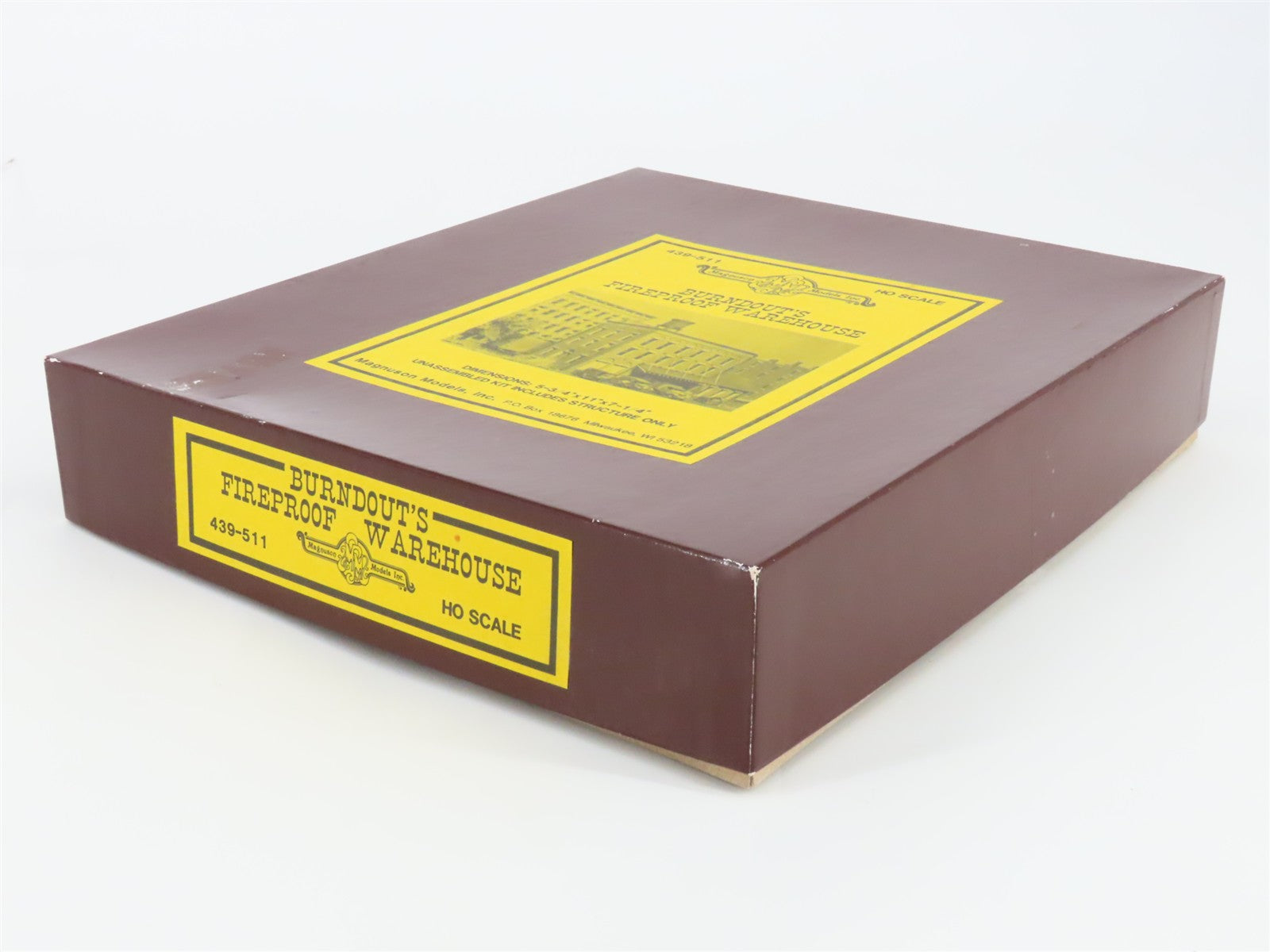 HO 1/87 Scale Magnuson Models Kit No. 439-511 Burndout's Fireproof Warehouse