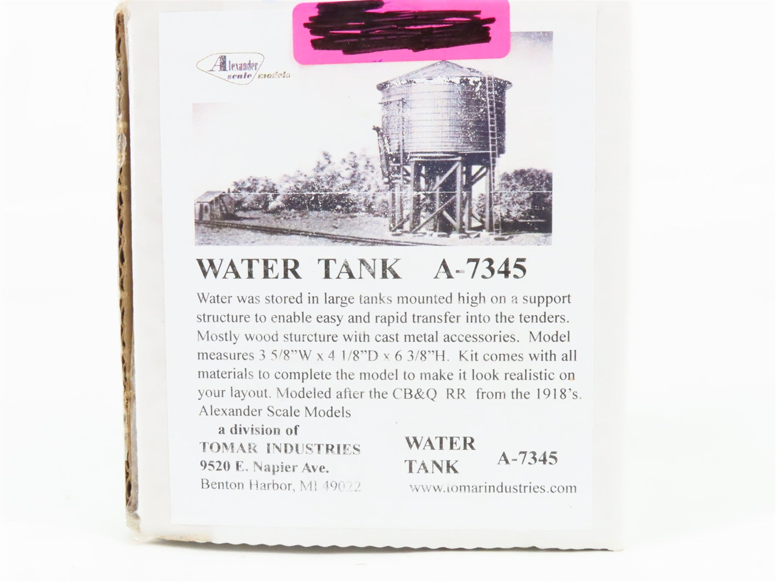 HO 1/87 Scale Alexander Scale Models Kit A-7345 Water Tank
