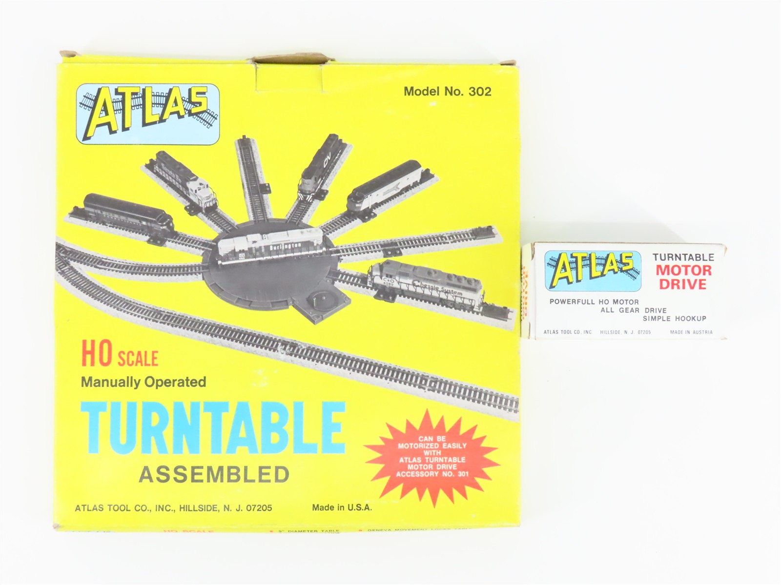 HO 1/87 Scale Atlas #302 Turntable w/ #301 Motor Drive