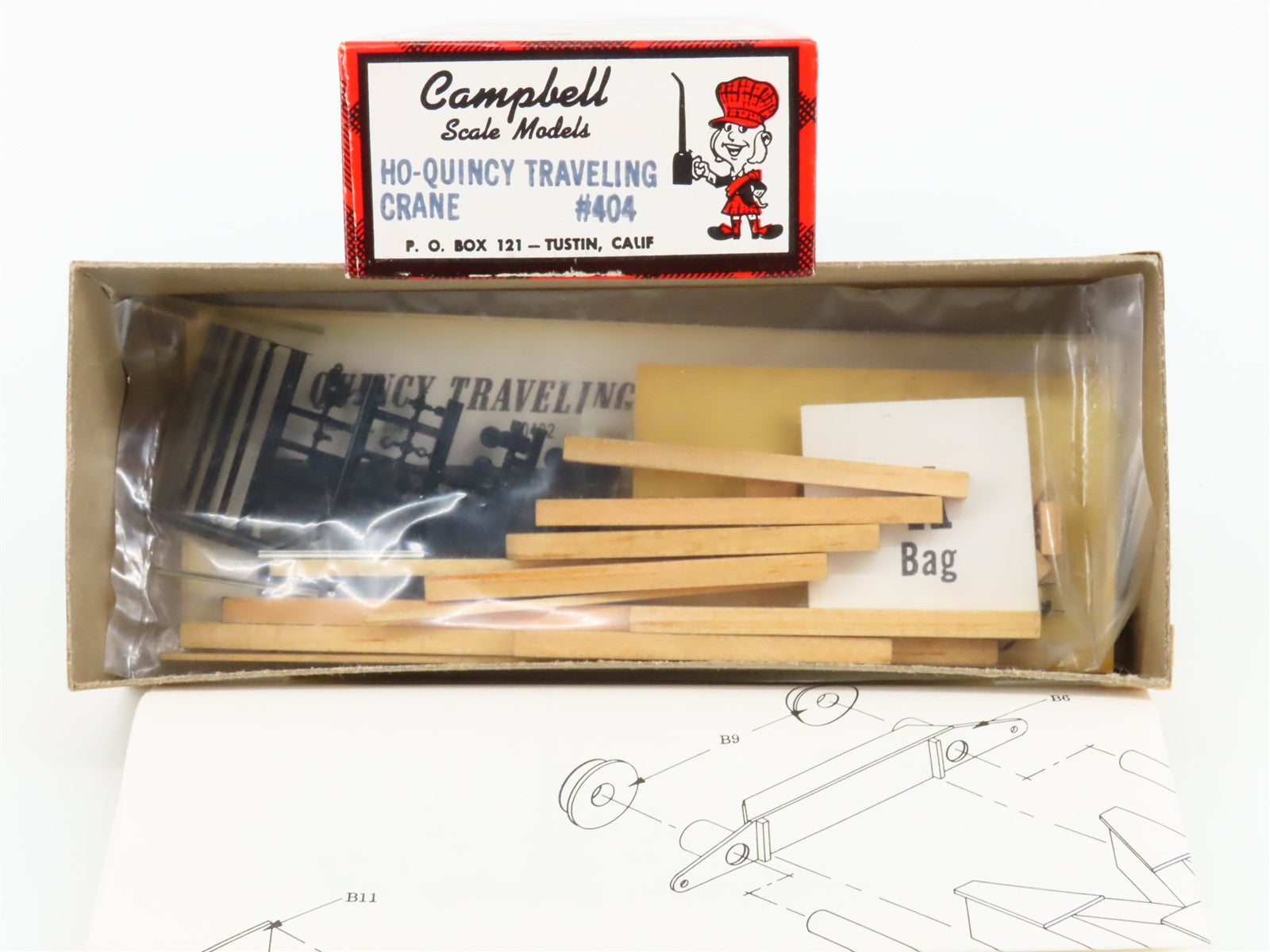 HO 1/87 Scale Campbell Kit #404 Quincy Travelling Crane