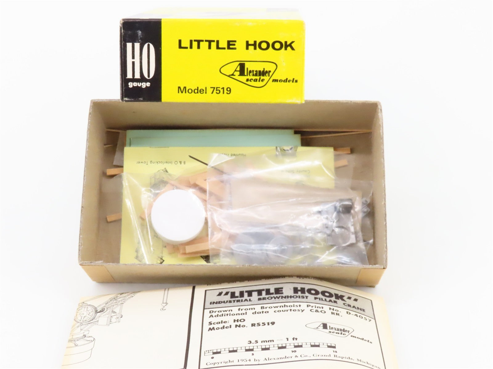 HO 1/87 Scale Alexander Scale Models Kit #7519 Little Hook Industrial Brownhoist