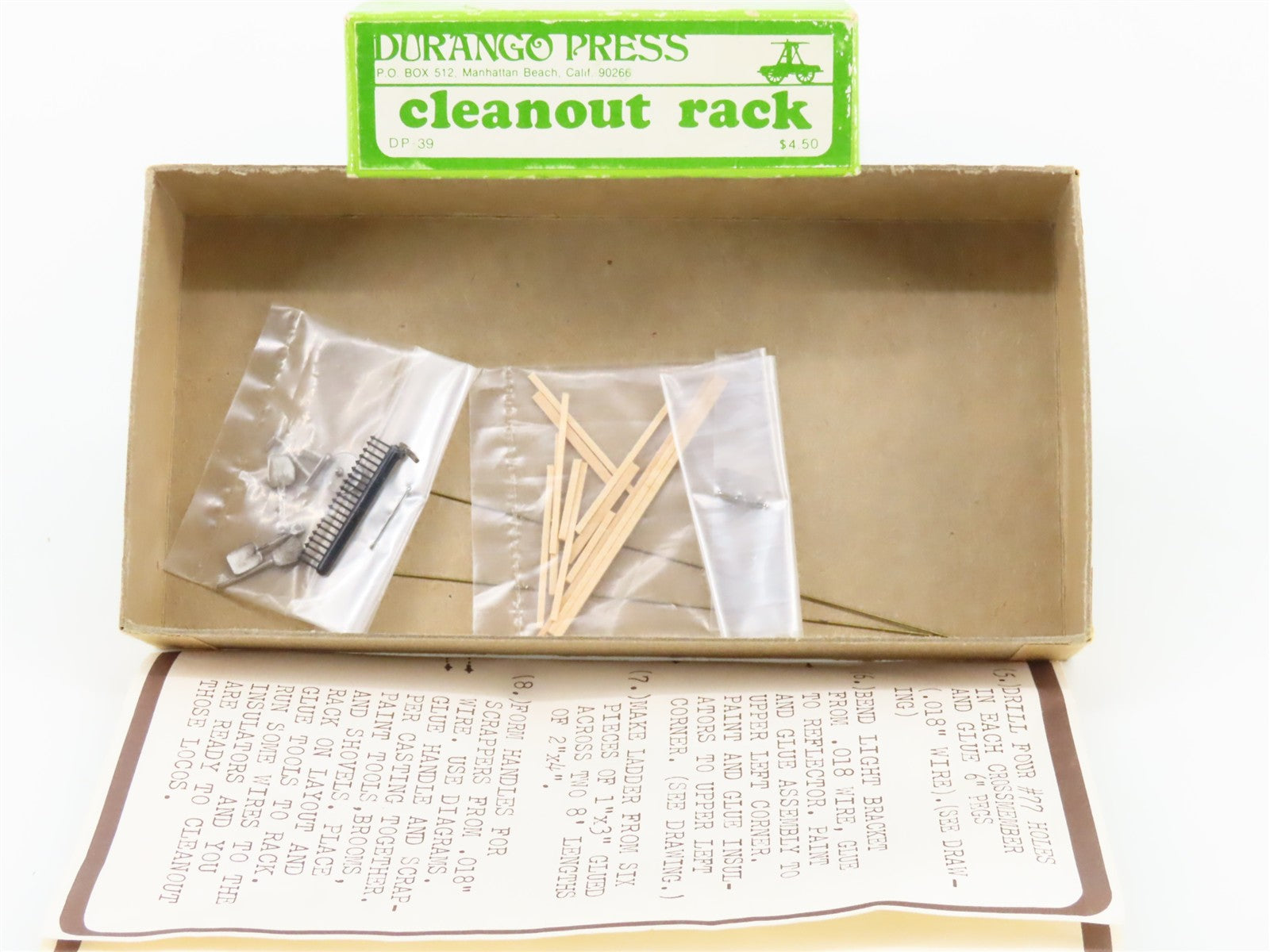 HO 1/87 Scale Durango Press Kit DP-39 Cleanout Rack