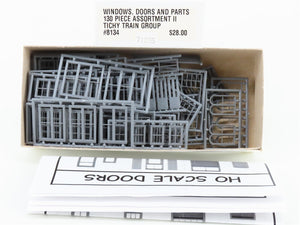 HO 1/87 Scale Tichy Train Group #8134 130-Piece Window & Door Assortment