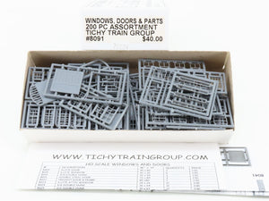 HO 1/87 Scale Tichy Train Group #8091 200-Piece Window & Door Assortment