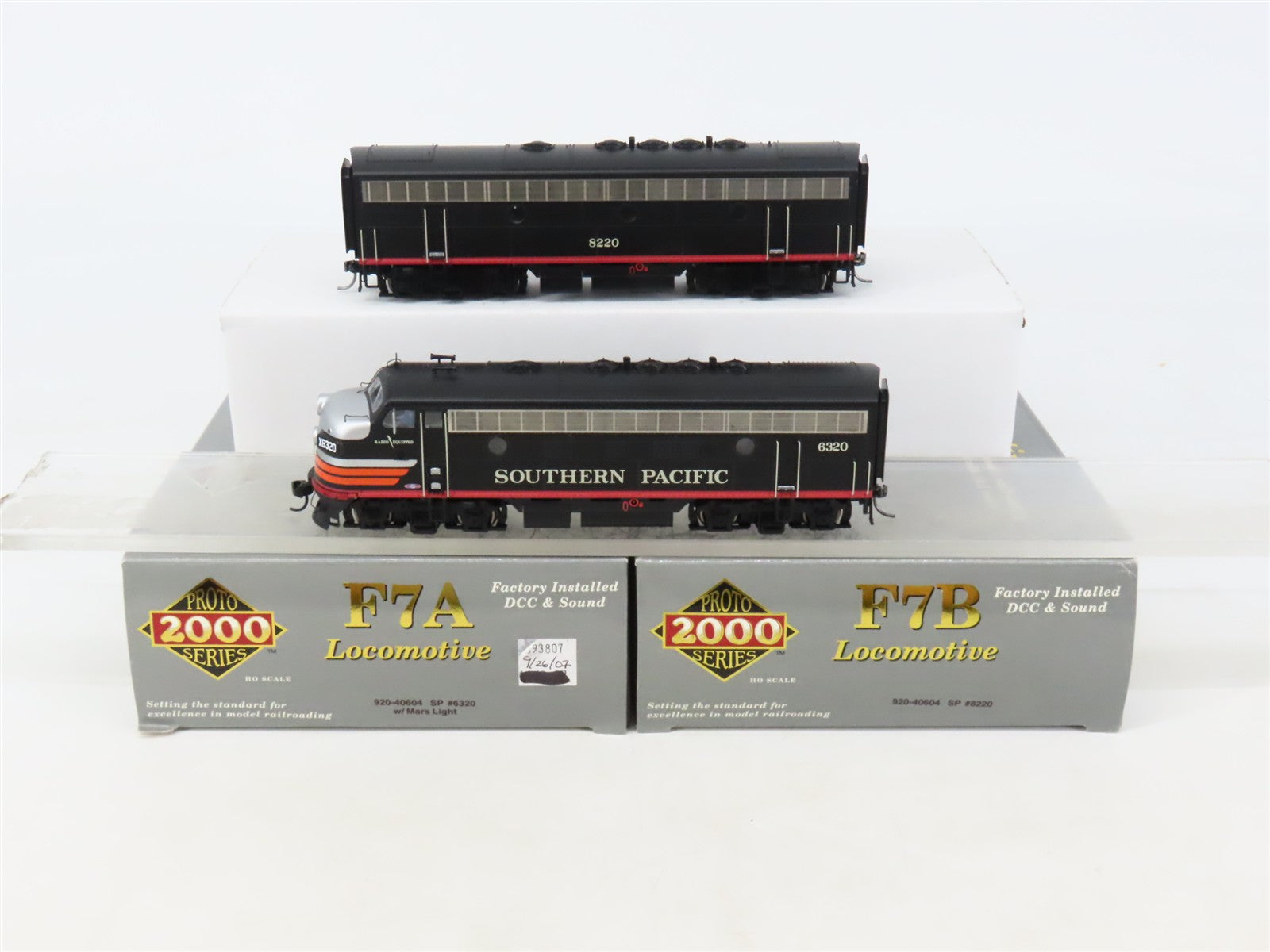 HO Proto 2000 920-40604 SP Southern Pacific F7 A/B Diesel Loco Set wDCC & Sound