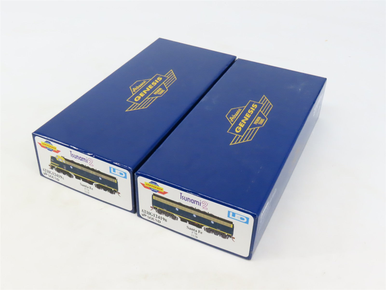 HO Scale Athearn Genesis ATHG12419 ATSF Santa Fe F7 A/B Diesel Set wDCC CUSTOM