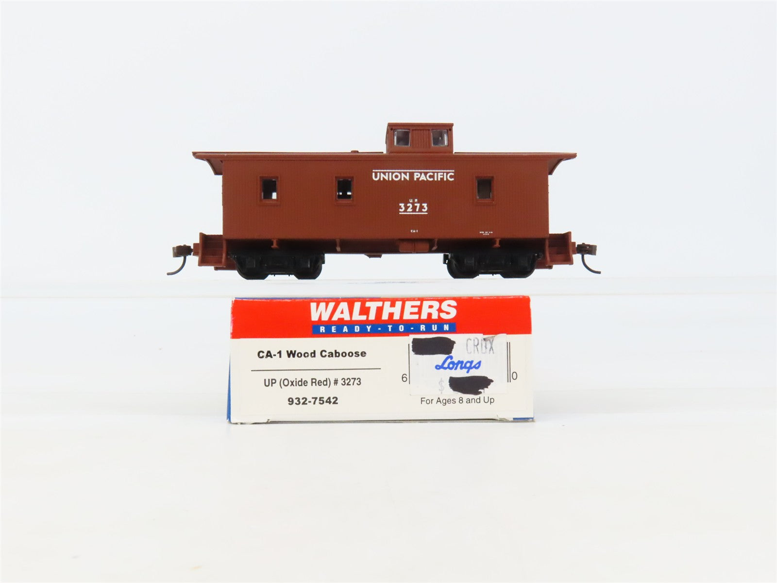 HO Scale Walthers RTR 932-7542 UP Union Pacific CA-1 Wood Caboose #3273