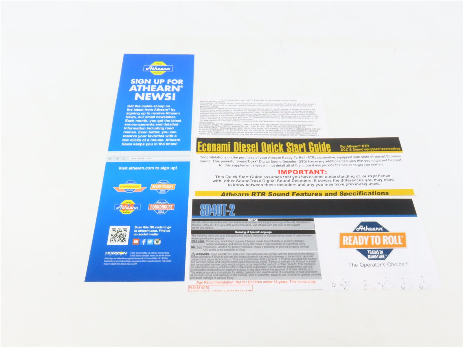HO Scale Athearn ATH72173 DRGW Rio Grande SD40T-2 Diesel Loco #5353 wDCC & Sound