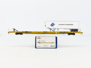 HO Scale Athearn ATHG69992 XTTX Trailer Train F89F 89' Flatcar #154122 wTrailer