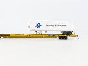 HO Scale Athearn ATHG69992 XTTX Trailer Train F89F 89' Flatcar #154122 wTrailer