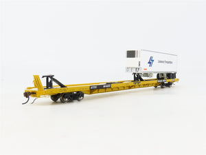 HO Scale Athearn ATHG69992 XTTX Trailer Train F89F 89' Flatcar #154122 wTrailer
