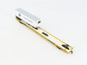 HO Scale Athearn ATHG69992 XTTX Trailer Train F89F 89' Flatcar #154122 wTrailer