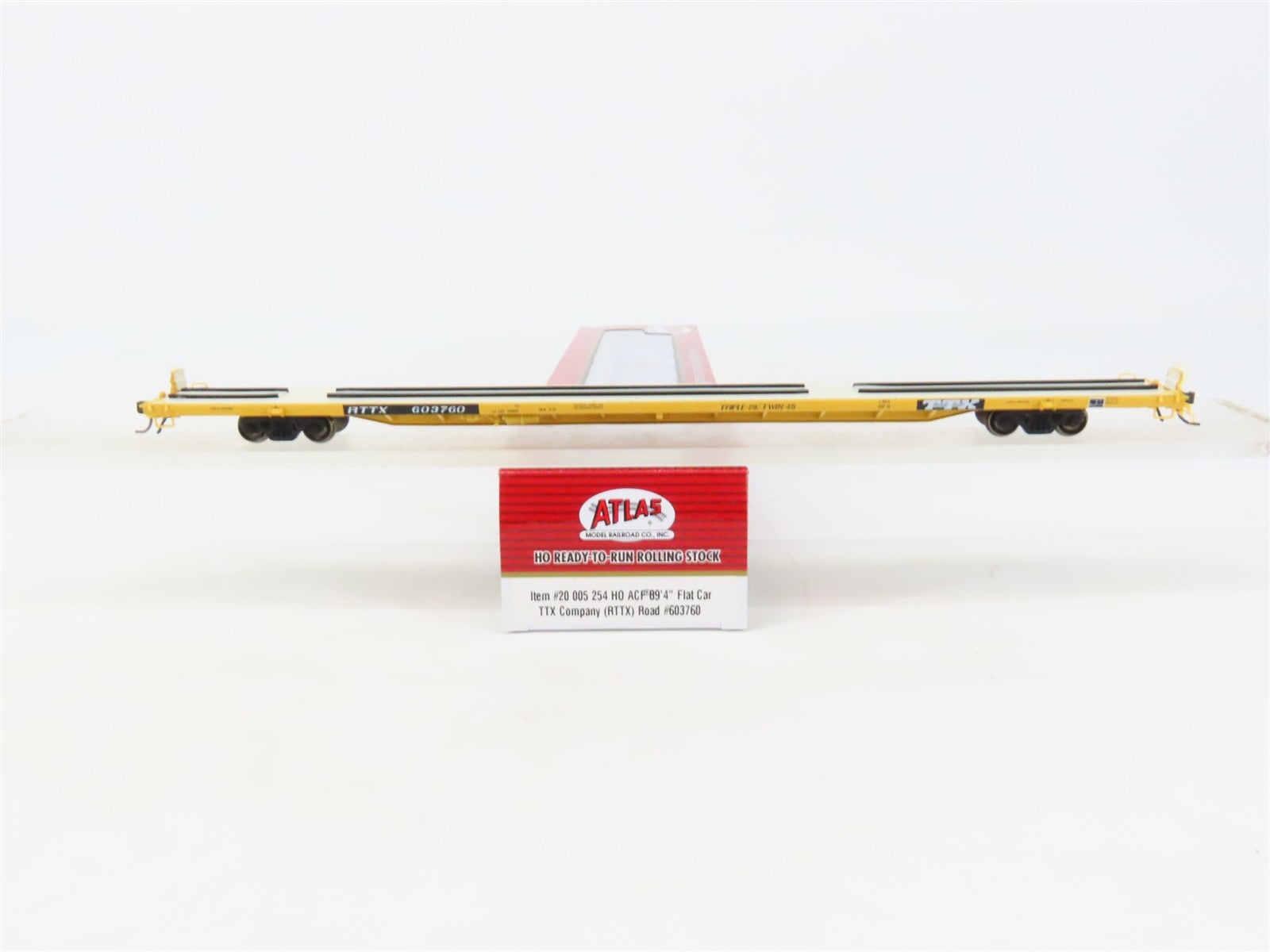 HO Scale Atlas 20005254 RTTX Trailer Trains ACF 89' 4" Flatcar #603760