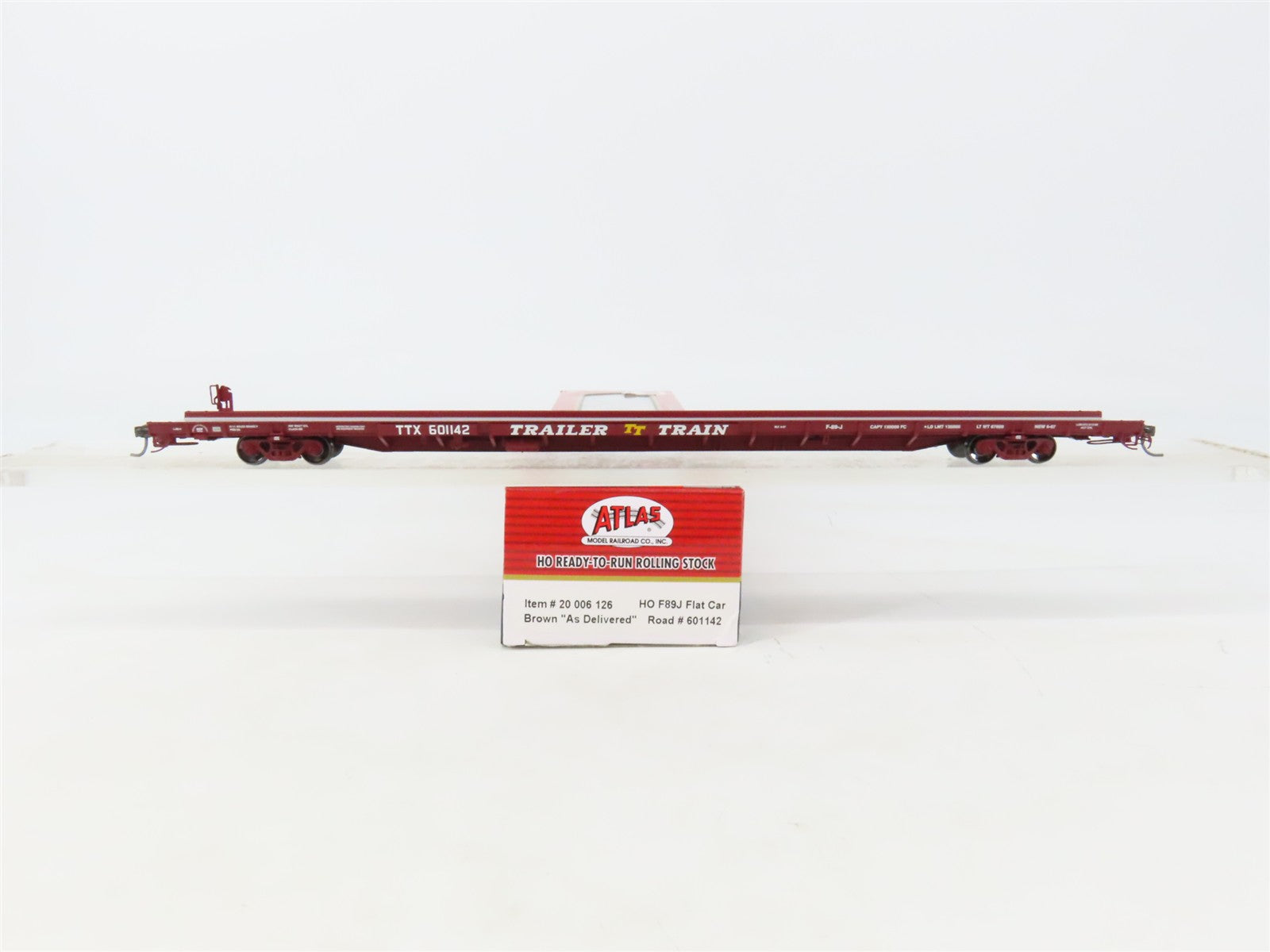 HO Scale Atlas 20006126TTX Trailer Train "As Delivered" F89J Flatcar #601142