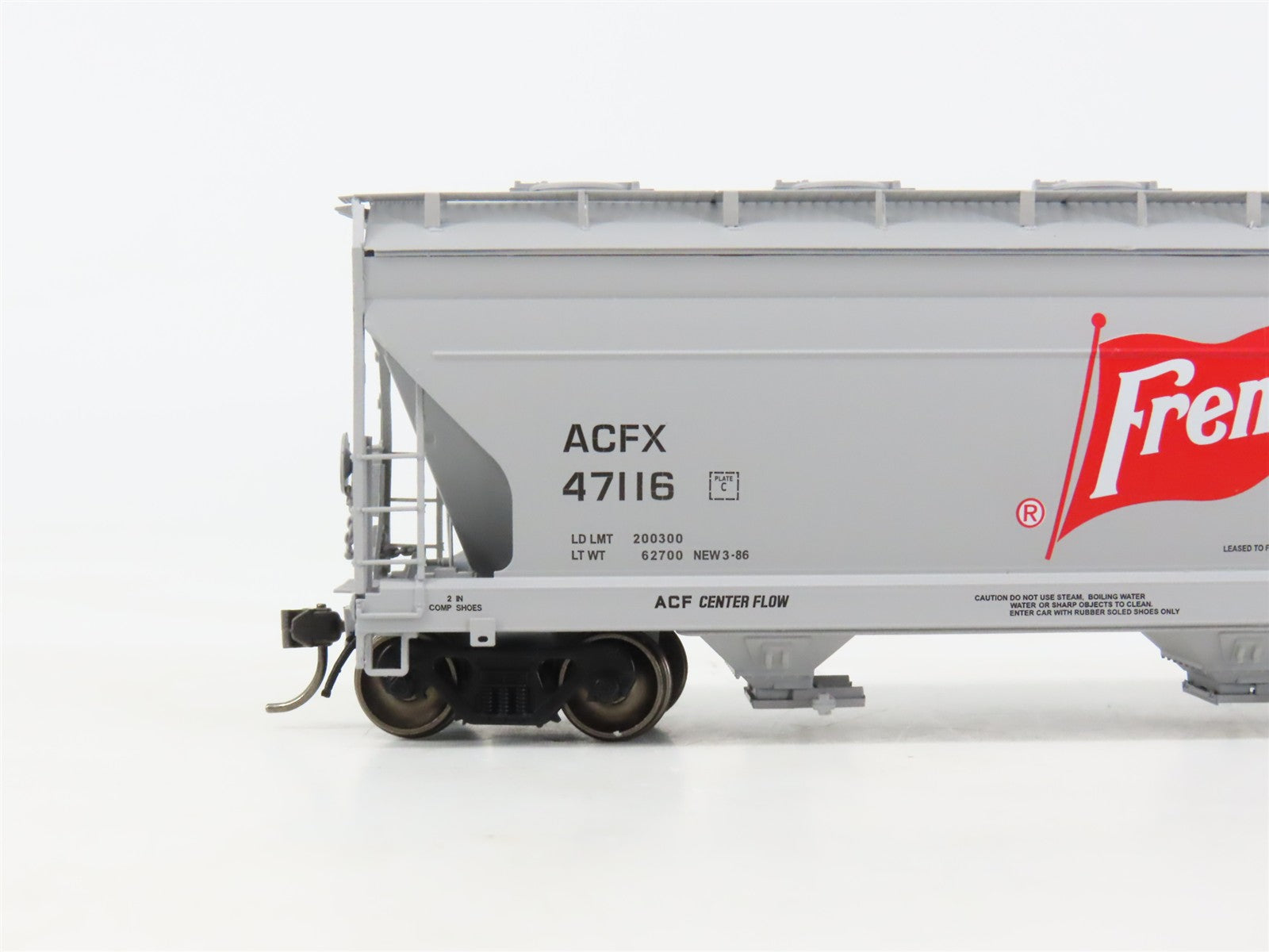 HO Scale Intermountain 47085-11 ACFX French's 3-Bay Covered Hopper #47116