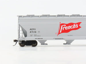 HO Scale Intermountain 47085-12 ACFX French's 3-Bay Covered Hopper #47119