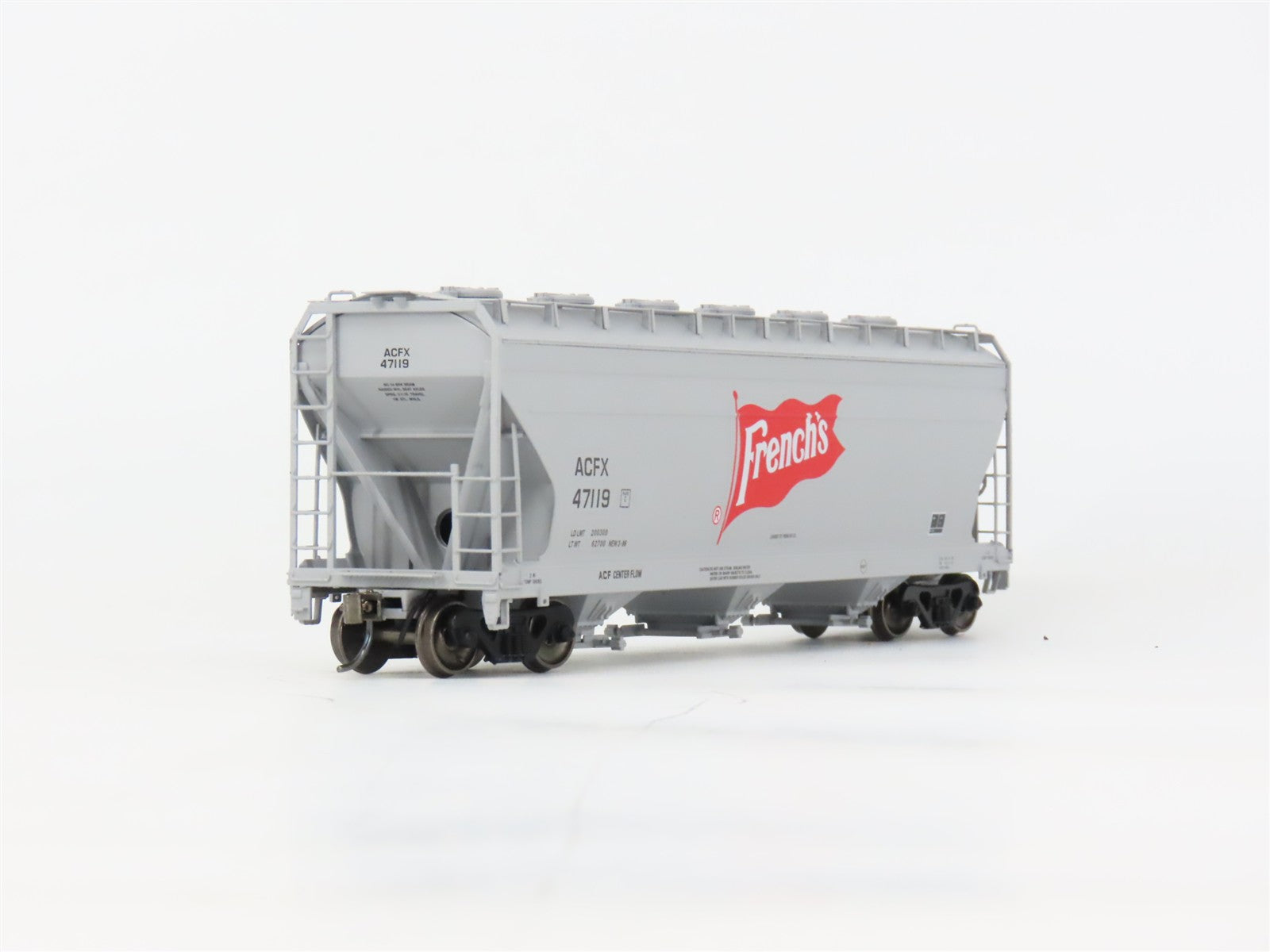 HO Scale Intermountain 47085-12 ACFX French's 3-Bay Covered Hopper #47119