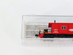 N Scale Bluford 21081 ITC Illinois Terminal Short Body Bay Window Caboose #804