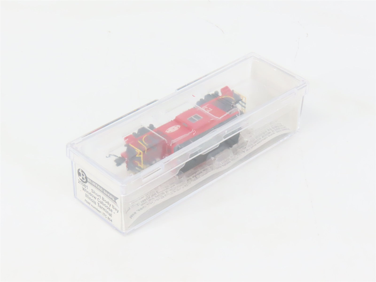 N Scale Bluford 21081 ITC Illinois Terminal Short Body Bay Window Caboose #804