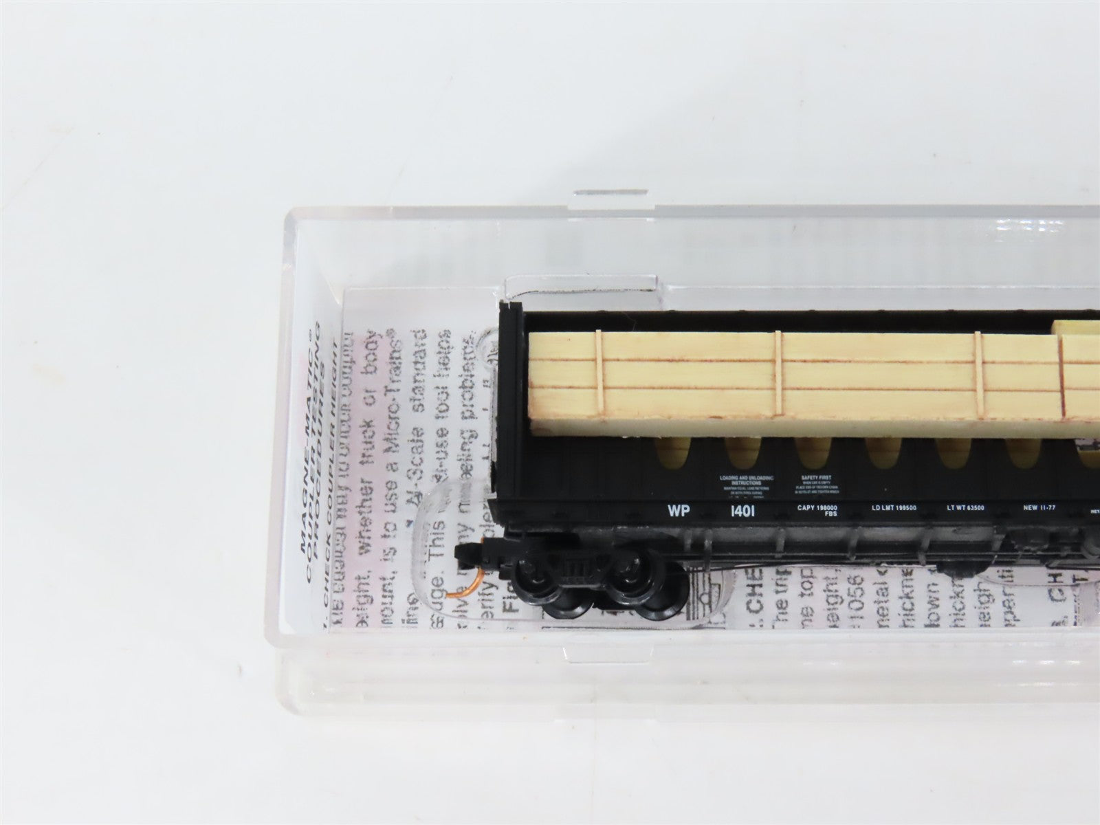 N Micro-Trains MTL 05300061 WP Western Pacific 60' Centerbeam Flatcar #1401