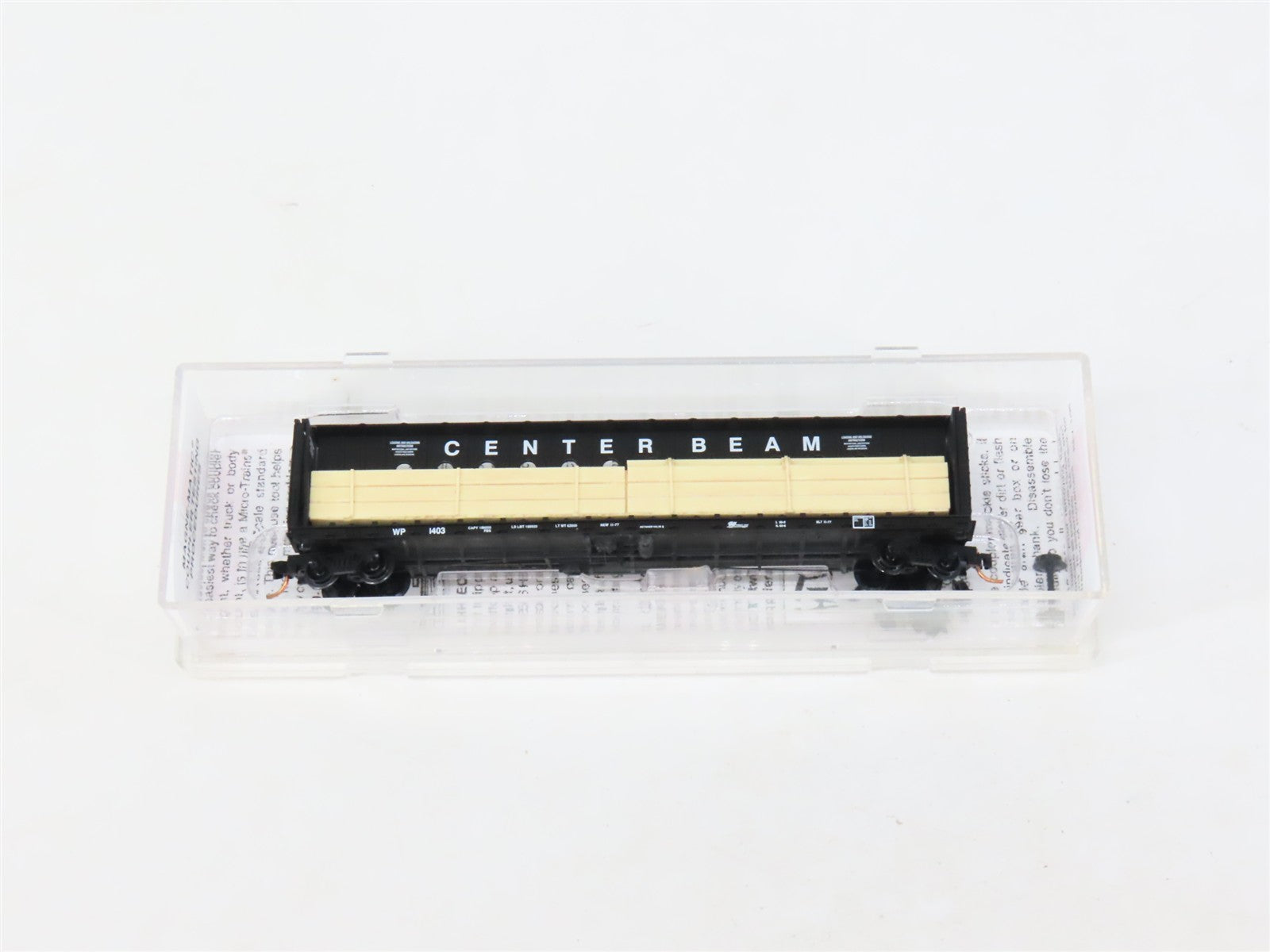 N Micro-Trains MTL 05300062 WP Western Pacific 60' Centerbeam Flatcar #1403